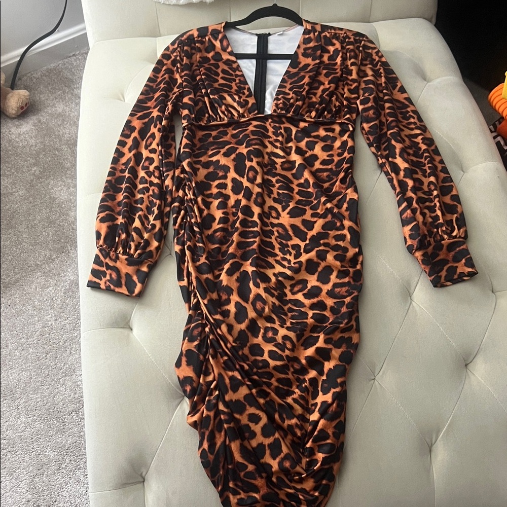 Amazon Wild Pattern Long Sleeve Dress